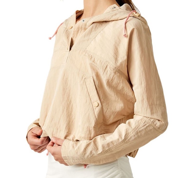 NEW Free People Ride The Wave Solid Popover Jacket In Pink Sand - Picture 7 of 16